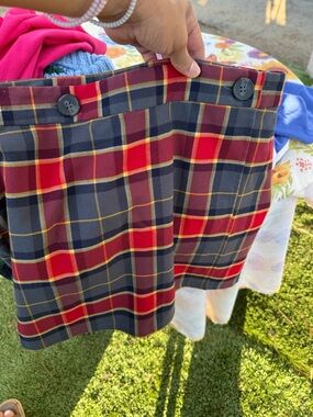 Forever 21 Red, Black and Yellow Plaid Mini Skirt